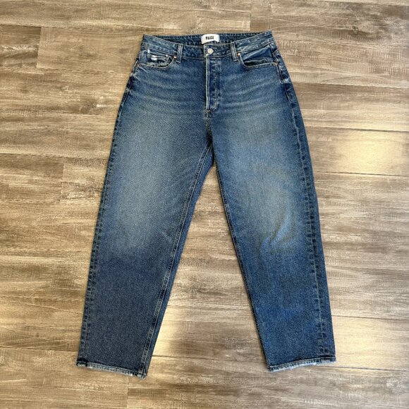 PAIGE Premium Denim Alexis High Waist Ankle Barrel Jeans (Lovejoy Distressed) 29 - Picture 3 of 13